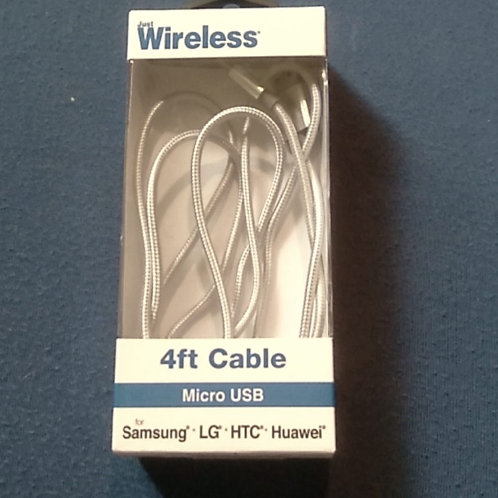 Wireless Charge Cable 4ft./random types and brands.